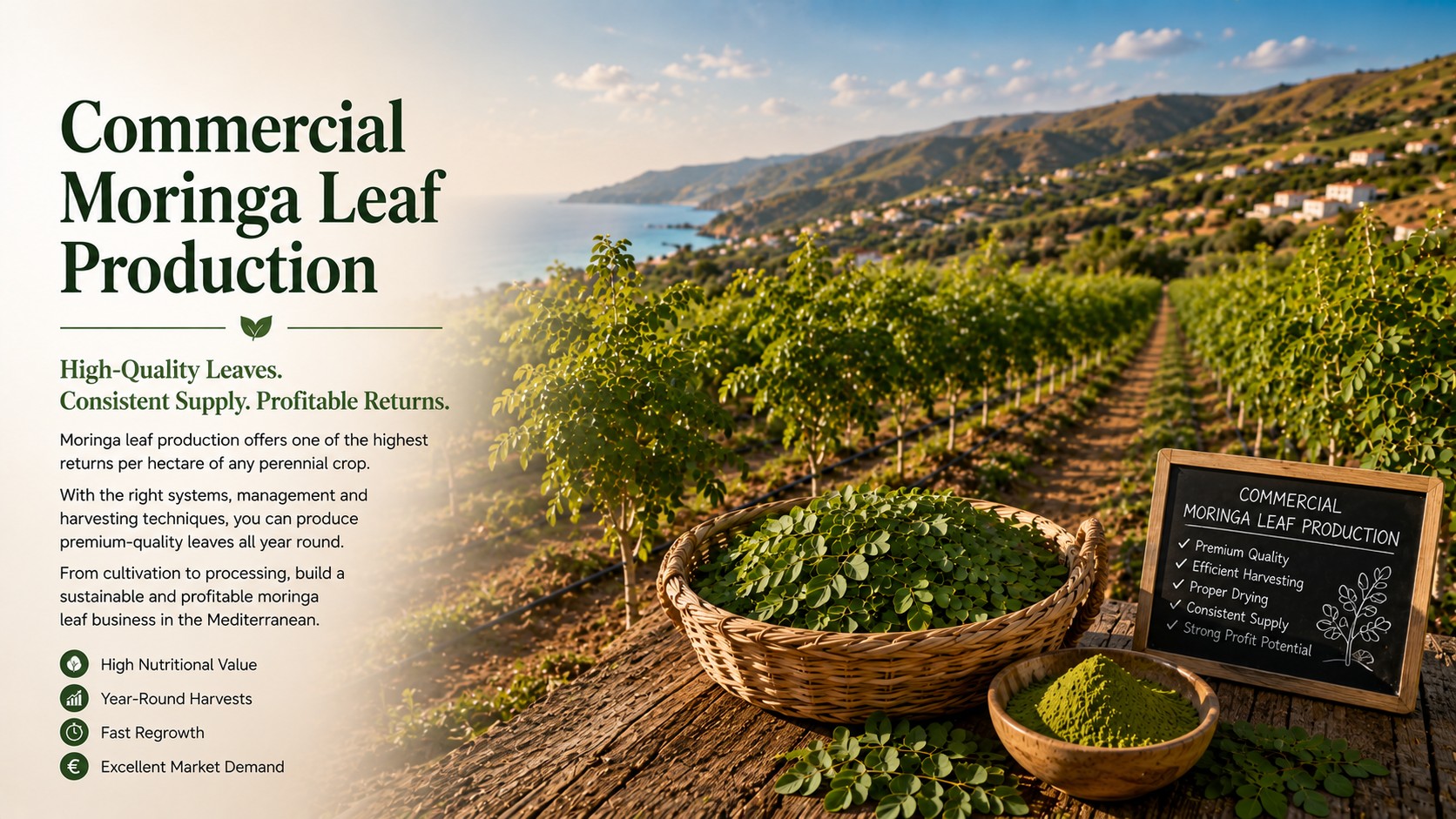 Commercial Moringa Leaf Production