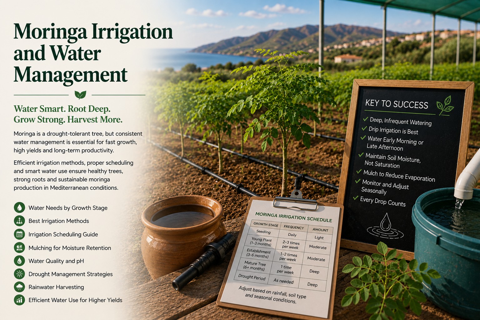 Moringa Irrigation and Water Management