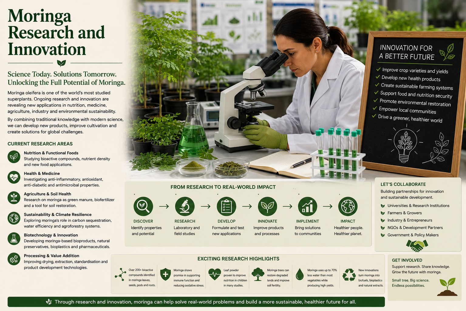Moringa Research, Innovation and Future Development